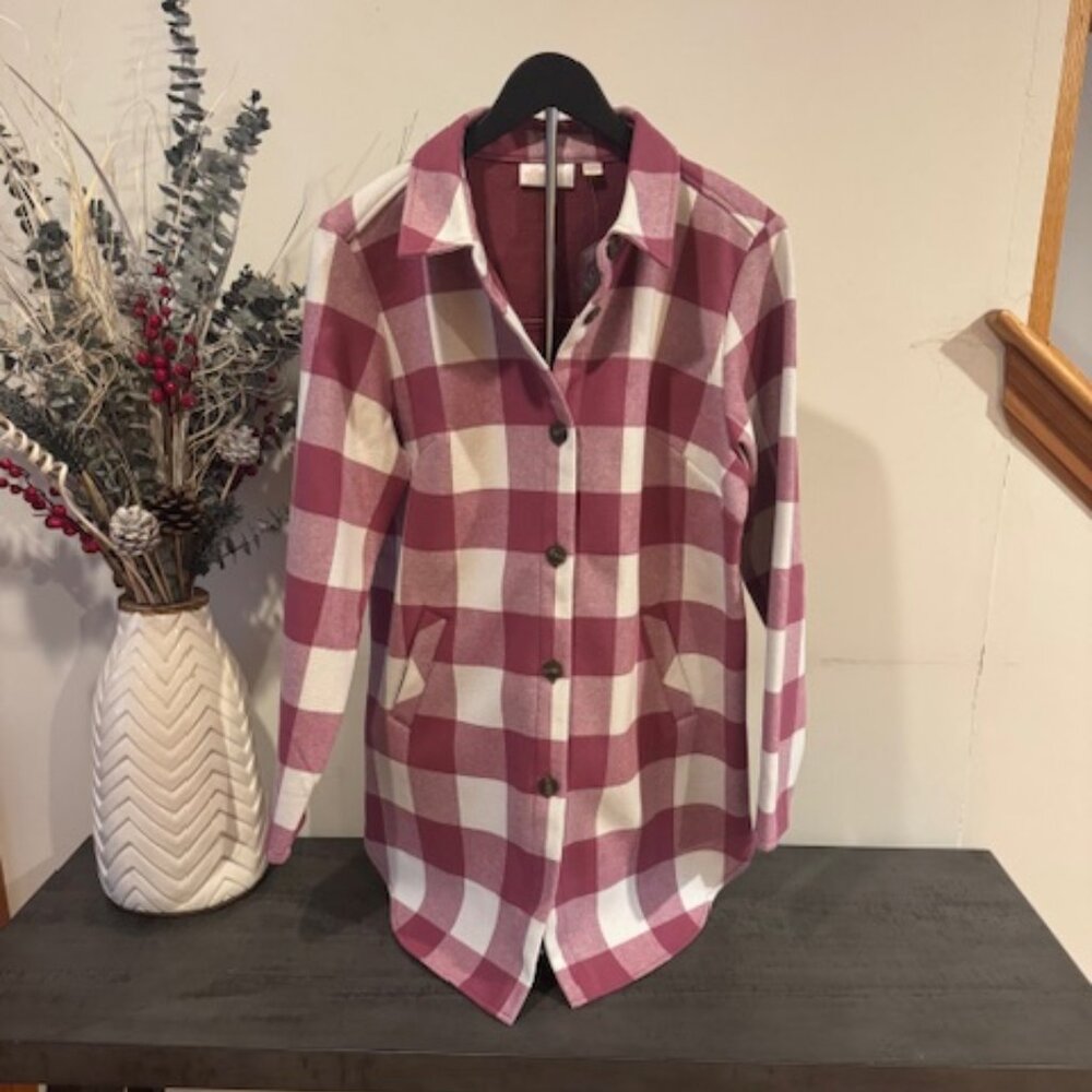 Belle by Kim Gravel Bonded Fleece Boyfriend Shacket- X Small NWOT